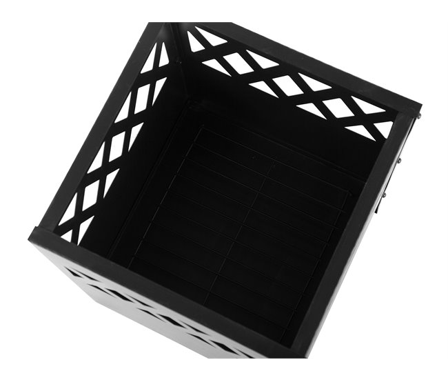 Beliani Fogón de madera SHIGA Negro