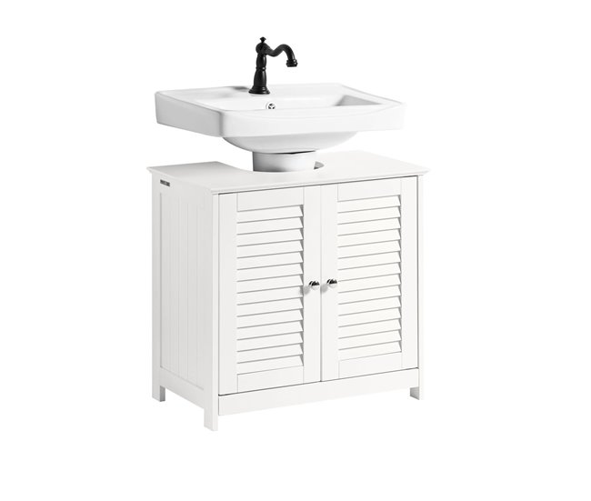 Mueble para Debajo del Lavabo FRG237-II-W SoBuy Blanco