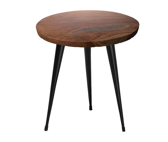 Beliani Conjunto de mesas DENNY 45x45 Marron