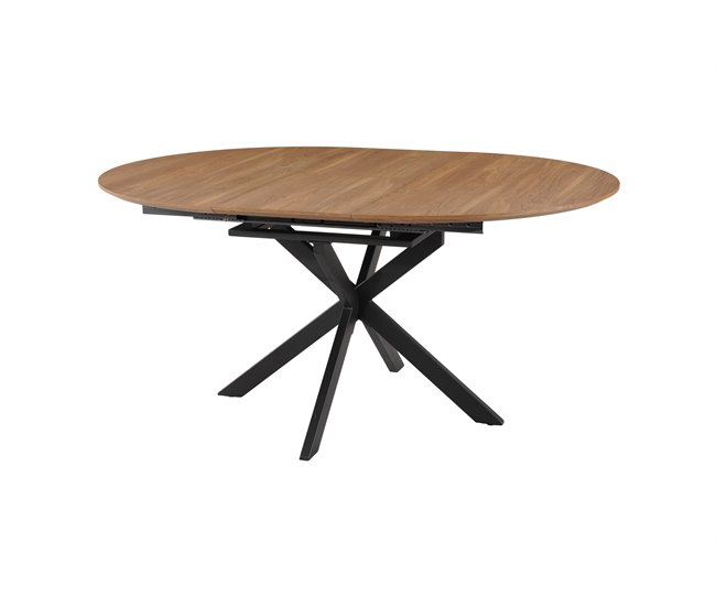 Mesa de comedor extensible redonda CINTHYA Marron