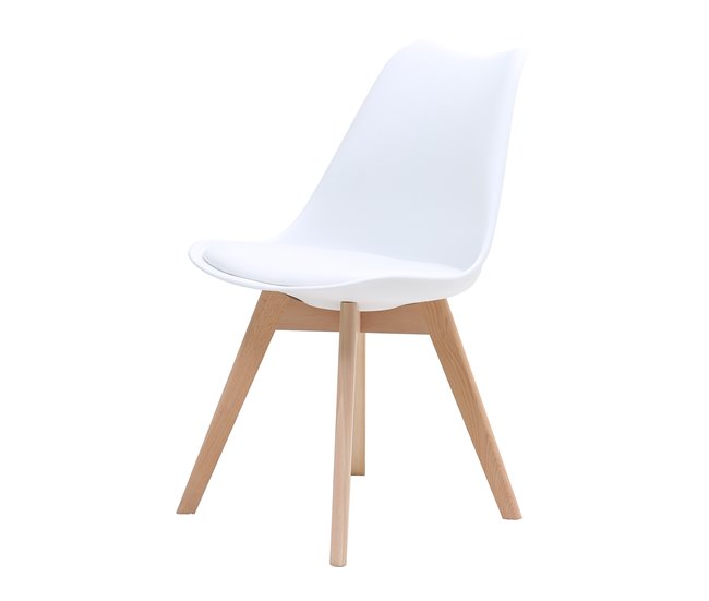 Pack de 4 sillas de cocina YESSI  Blanco