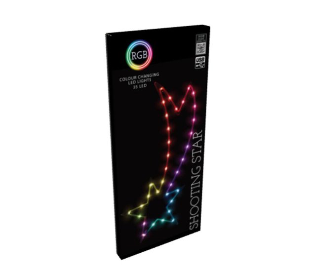 Estrella Fugaz con 35 luces RGB con controlador Multicolor