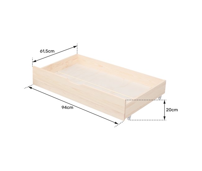 Juego de 2 cajones para cama Verde