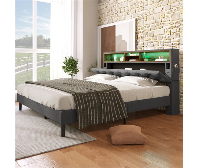 Camas de matrimonio Gris