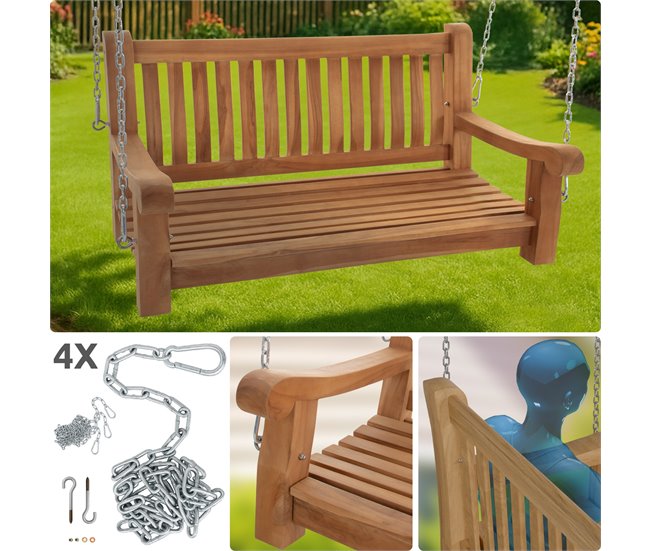 Banco de jardín - Joyce - Madera 120x70 Marron