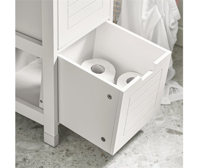 Mueble Columna de baño FRG126-W SoBuy Blanco