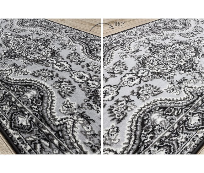 Alfombra de pasillo BCF MORAD Wiosna 120x860 Gris