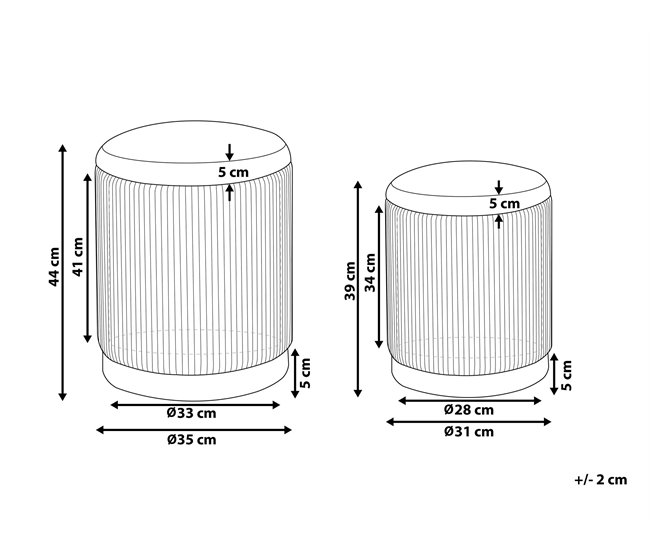 Conjunto de Puf MIRAMAR Beliani Azul/ Verde
