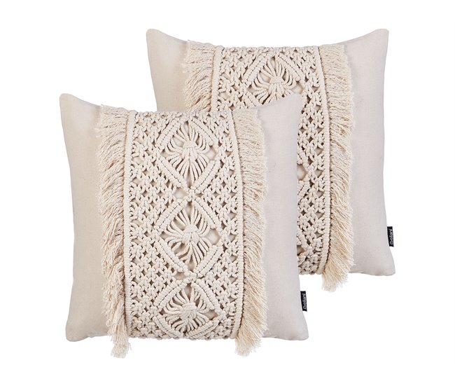 Beliani Cojín decorativo KALAM 45x45 Beige