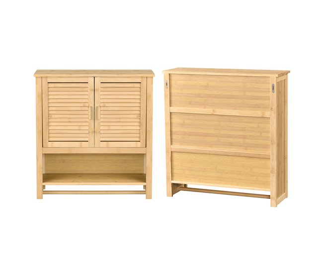 Mueble de pared para baño Tyresö bambú Natural