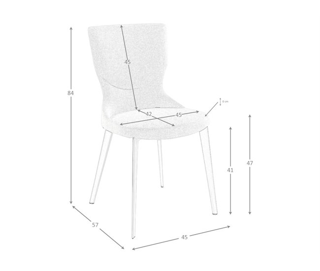 ANGEL CERDA Silla tela gris Gris