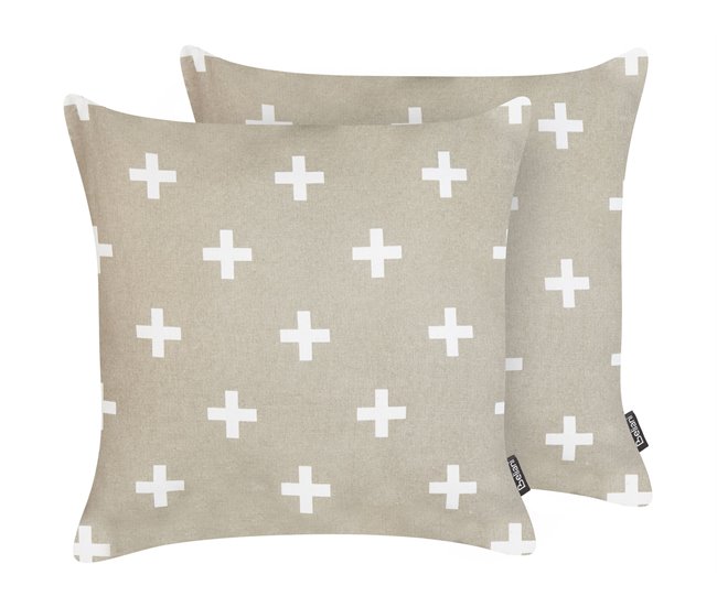 Beliani Cojín decorativo VELLEIA Gris