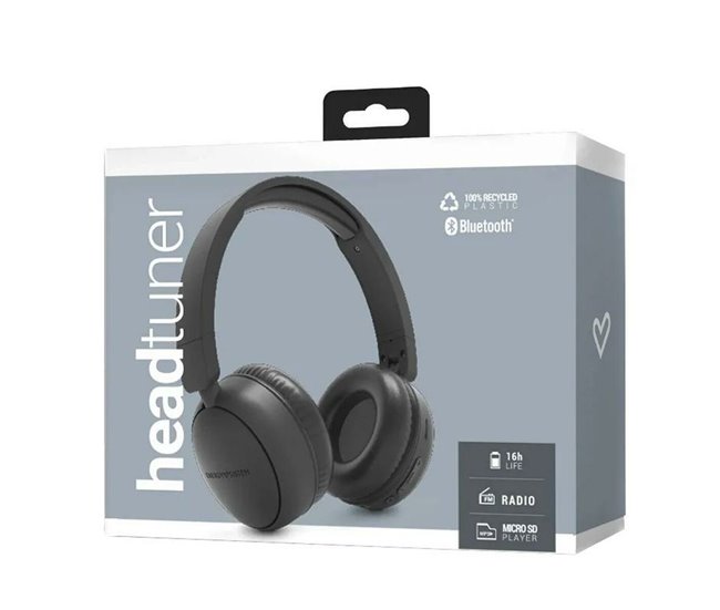 Auriculares de Diadema Bluetooth HeadTuner Negro