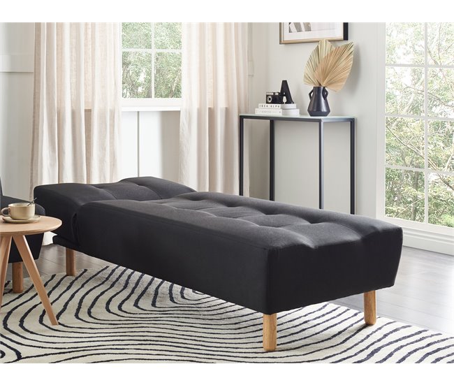 Beliani Chaise longue Poliéster ALSTEN Gris Oscuro