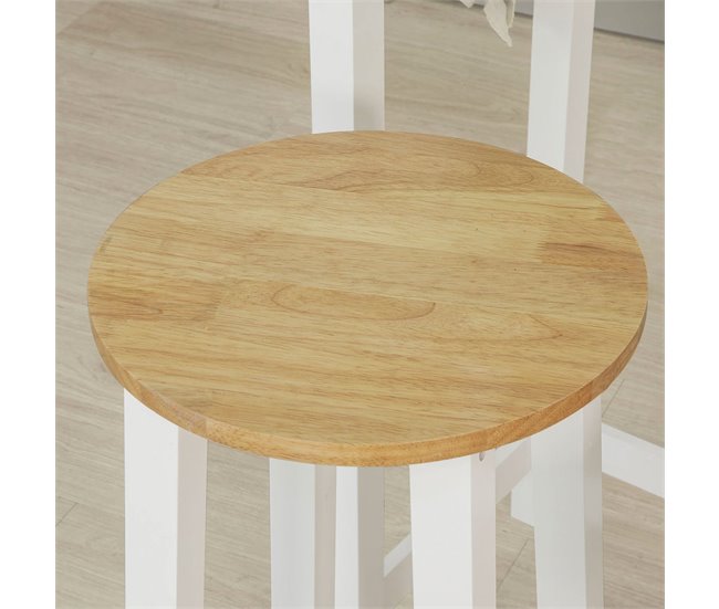 Set de 1 Mesa y 2 taburetes Comedor SoBuy Madera