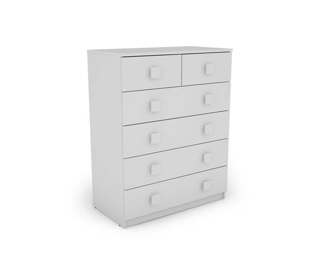 Cómoda 6 cajones SEATTLE Blanco