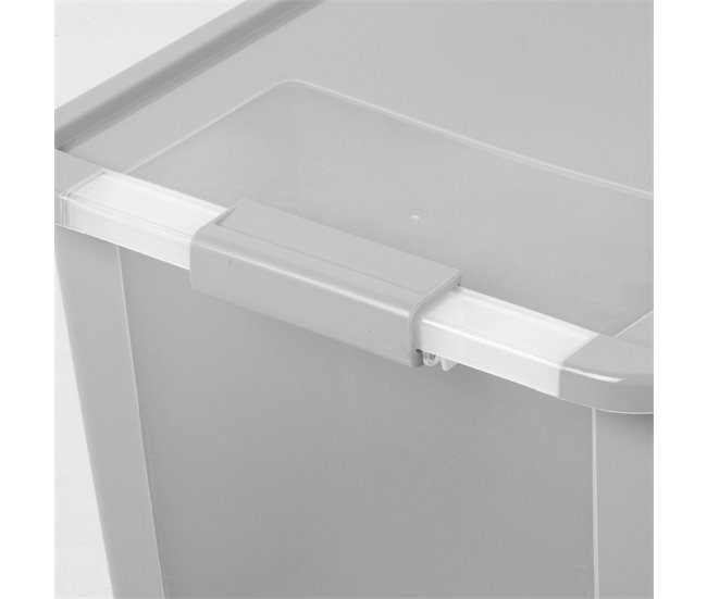 Curver Caja de almacenaje con tapa Bi-Box 40L Gris