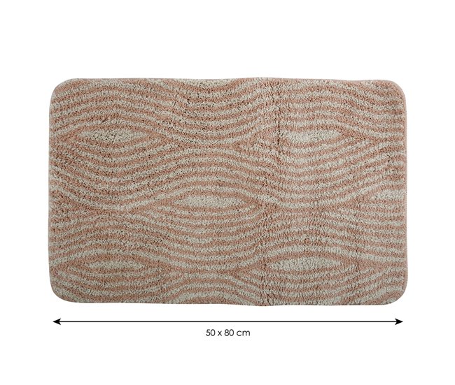 Alfombra Wave De Microfibra 80x50 Beige