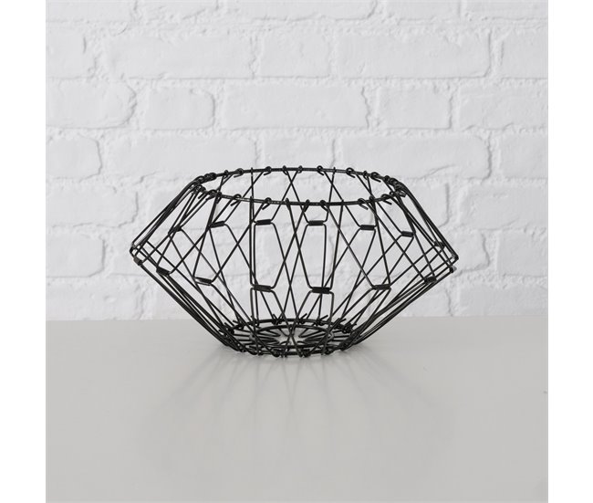 Jarrón decorativo VANDULA material metal Negro