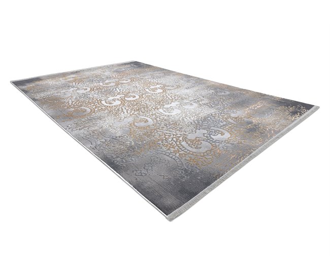 Alfombra LUCE 84 moderna Ornamento vintage Structural 115x170 Gris