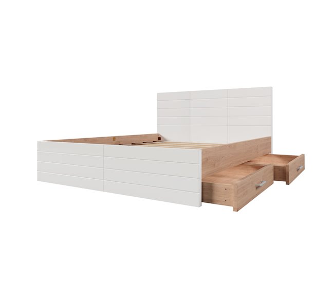 Camas de matrimonio 145x207 Blanco