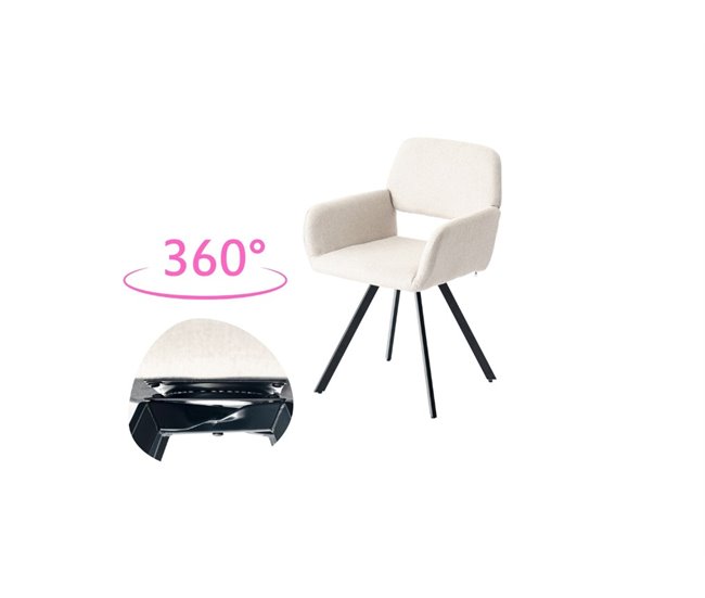 Urban Meuble Silla de comedor giratoria Beige