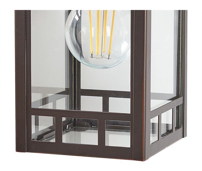 Beliani Lámpara de pared para exteriores HERIOT Negro