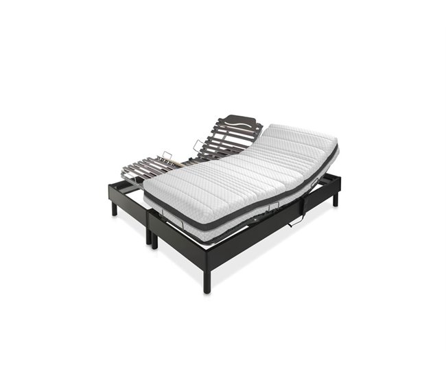 Colchón de núcelo HR SANIPLUS 8K 90x190cm Blanco/ Gris
