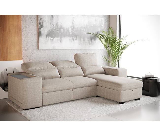 Chaise longue con cama HOXTON Beige