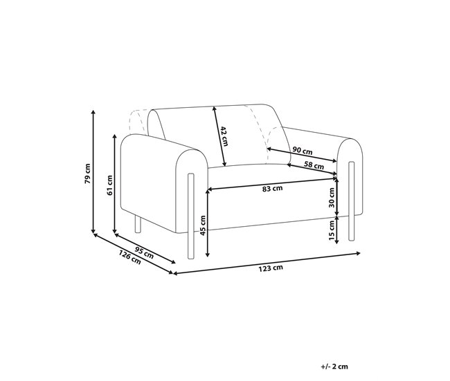 Beliani Sillón ASKIM Blanco
