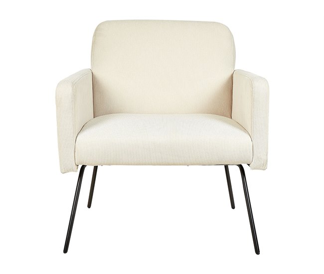 Beliani Sillón NARKEN Crema