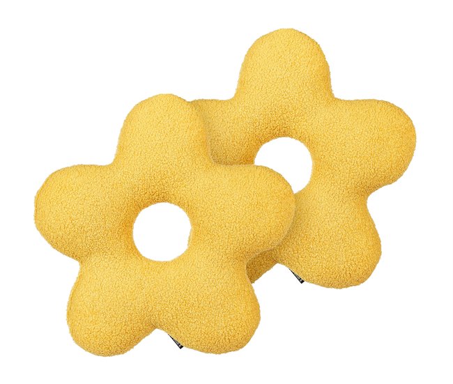 Beliani Cojín decorativo CAMPONULA 40x40 Amarillo