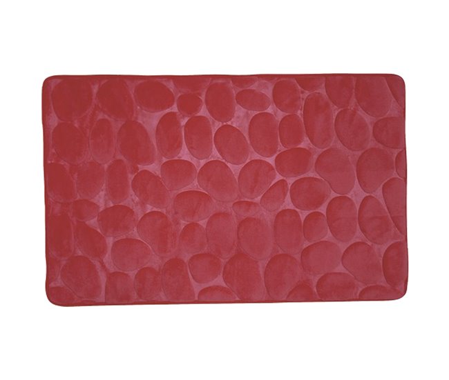 Alfombra de Baño con efecto piedras 80x50 Gris