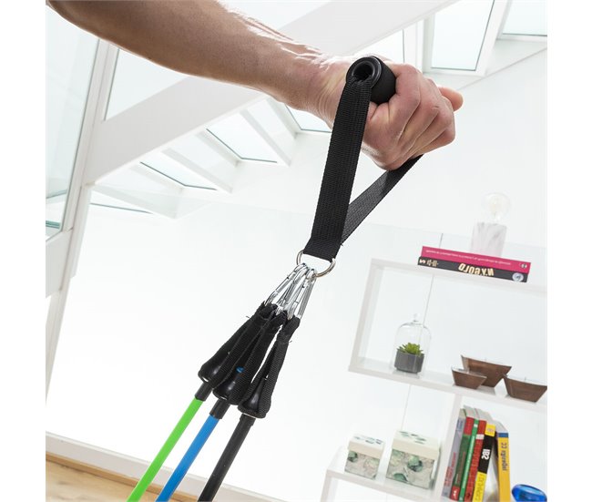 Set de Bandas de Resistencia con Accesorios y Guía de Ejercicios TRIBAINER Negro