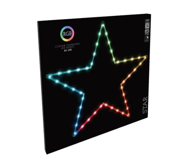 Estrella con 45 Luces LED RGB con controlador Multicolor