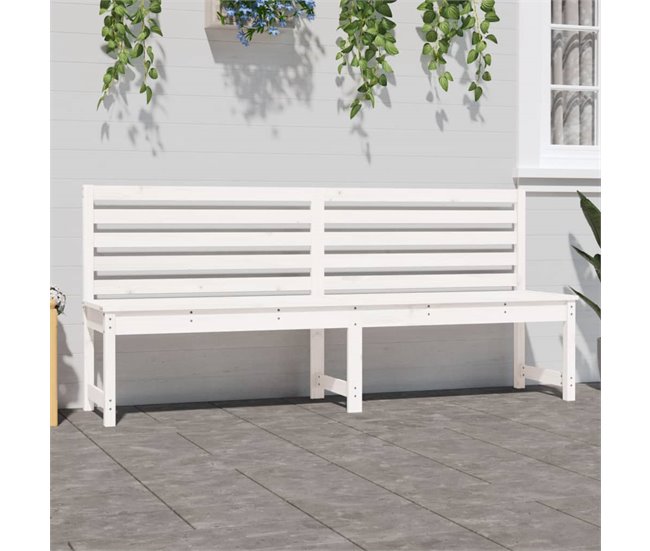 Banco De Jardín 201x48 Blanco