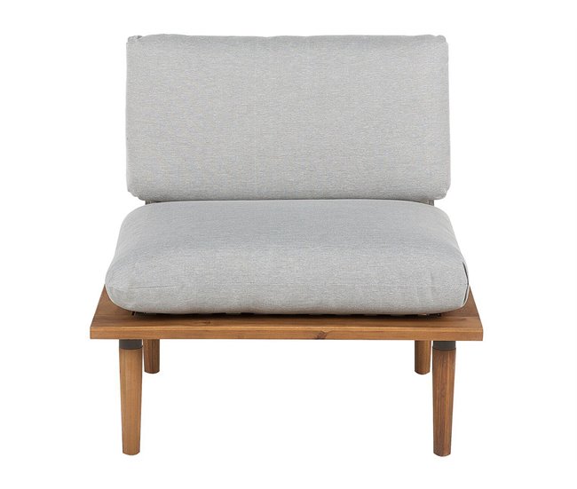 Beliani Conjunto de jardín Madera de acacia con certificado FSC® FRASCATI Gris Claro