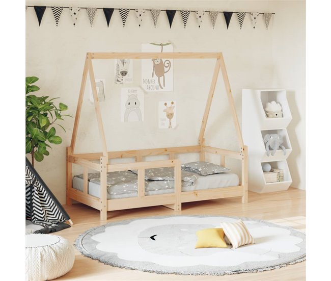 Estructura De Cama Infantil 145x76 Blanco