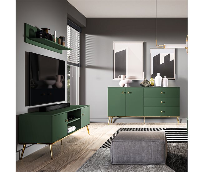 Mueble TV 2 puertas 1 Thalia 160 Azul