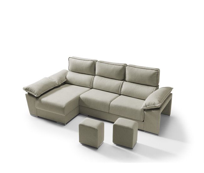 Chaise longue con arcon DIWY Beige