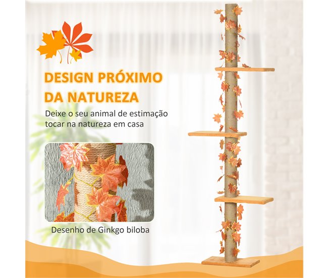Árbol para Gatos Aglomerado de Madera Naranja
