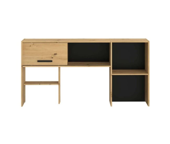 Estantería altillo Minister artesanal Negro/ Madera