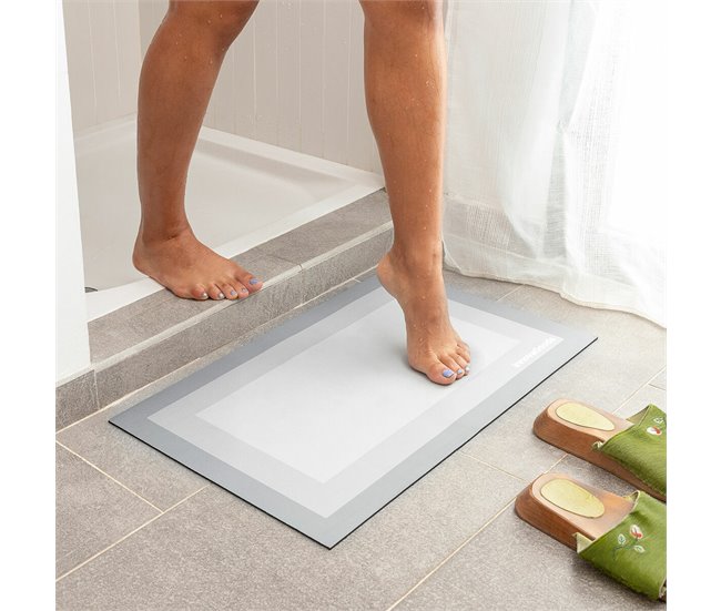 Alfombrilla de Baño Superabsorbente Gris