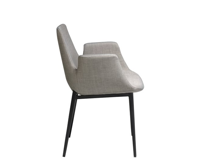 ANGEL CERDA Silla comedor tapizada tela Gris