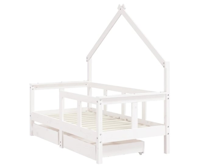 Estructura De Cama Infantil 146x75 Blanco