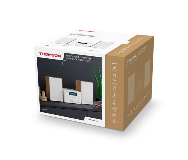 Microcadena Bluetooth Thomson Blanco/ Madera