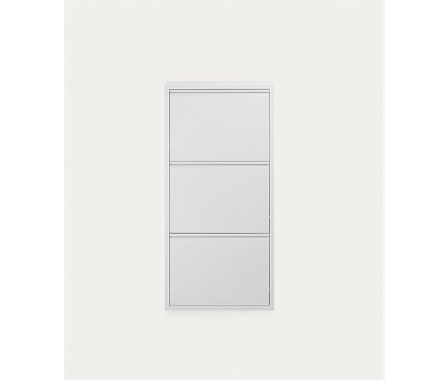 Zapatero de metal IRON 104x50x15cm Blanco