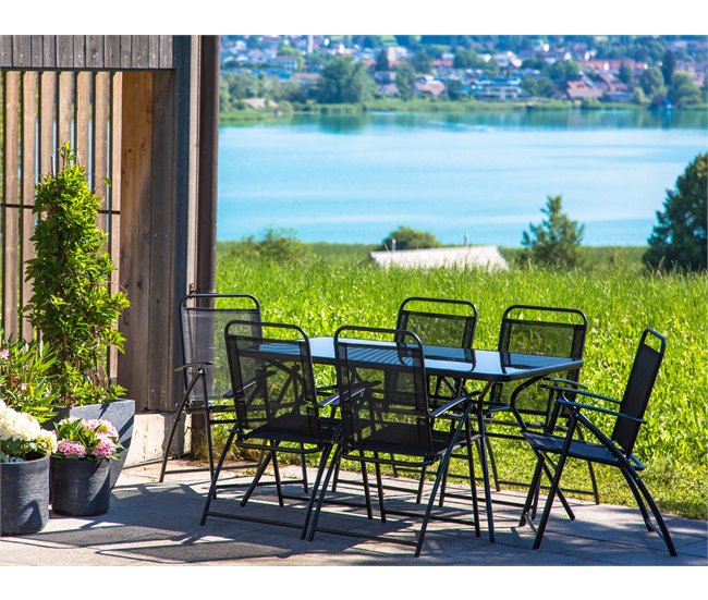 Beliani Conjunto de comedor LIVO Negro