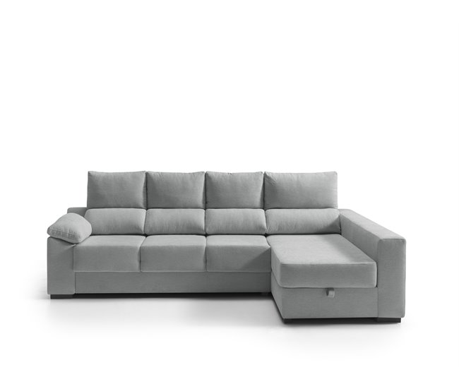 Chaise longue reversible con arcón PALA Gris Claro