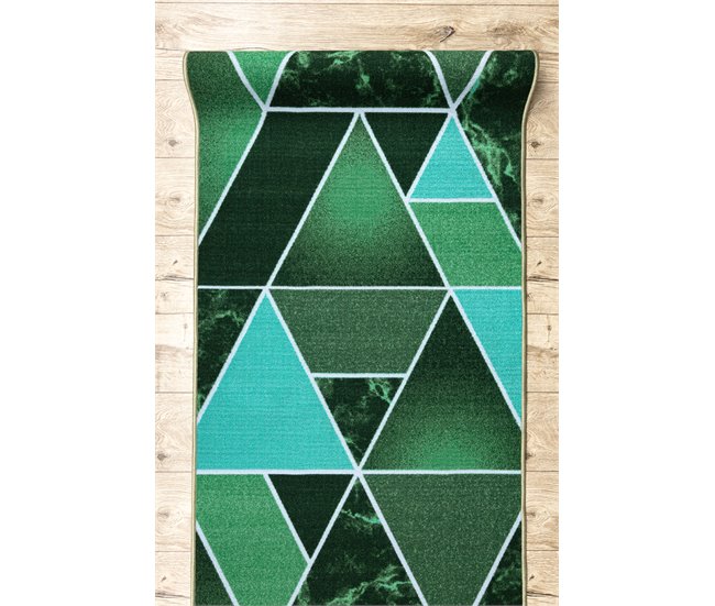 Alfombra antideslizante TRÓJKĄTY triángulos 110x740 Verde